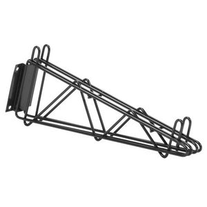 Black Epoxy Wire Shelving Double Wall Brackets Wall Mount