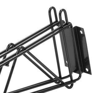 Black Epoxy Wire Shelving Double Wall Brackets Wall Mount