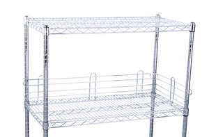 Chrome-plated Shelf Ledge for Wire Shelving