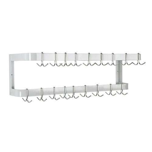 Powder Coated White Wall Mounted Pot Rack