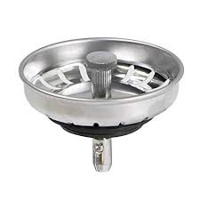 D-315-B Stainless Steel Kitchen Sink Strainer Basket - Replacement for Standard Drains (3-1/2 Inch) - Ball-lock Rubber Stopper