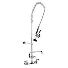 Load image into Gallery viewer, 8&quot; Center Wall Mount Pre-Rinse with Add-On Faucet - 12&quot; Spout - KCS-CF8-AOL